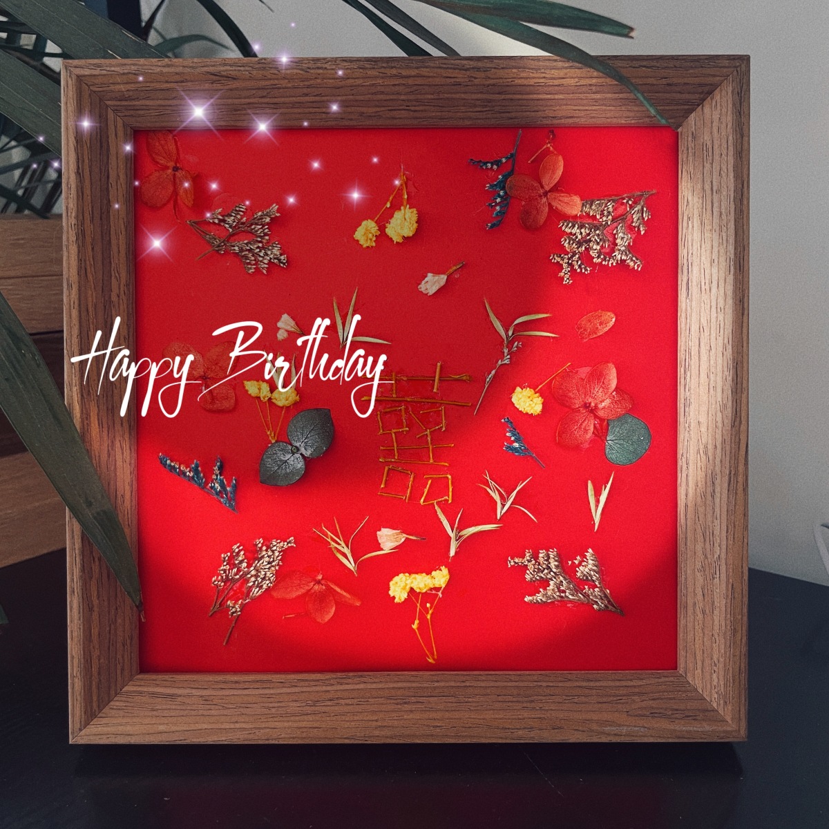 復古畫框擺件掛牆亞克力實木相框擺台8寸乾花壓花標本diy手工禮物