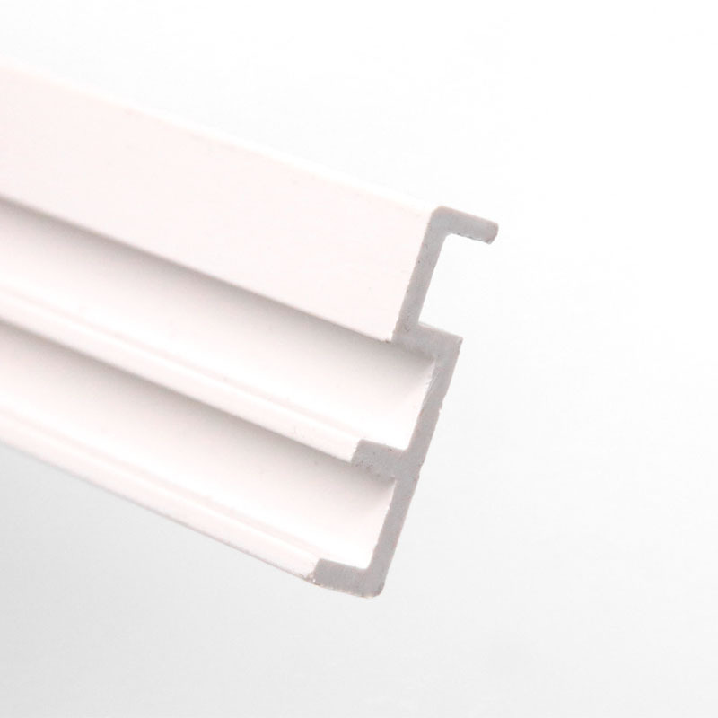 Extrusión de PVC blanco ranura de PVC ranura de plástico extrusión de PVC se puede hacer de acuerdo con el dibujo