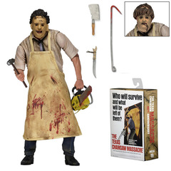 Neca徳州チェーンソー人狂皮顔leatherface 40周年版フィギュア人形人形人形人形