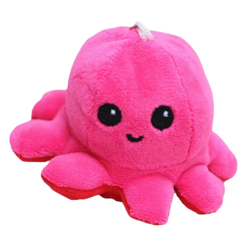 Милая флип-Осьминог плюшевая кукла меняющая лицо брелок осьминог кулон школьный рюкзак украшения сумки для девочек украшения