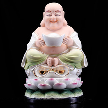 本器  弥勒佛 笑佛陶瓷供奉家用摆件 如意弥勒佛菩萨佛像居家装饰
