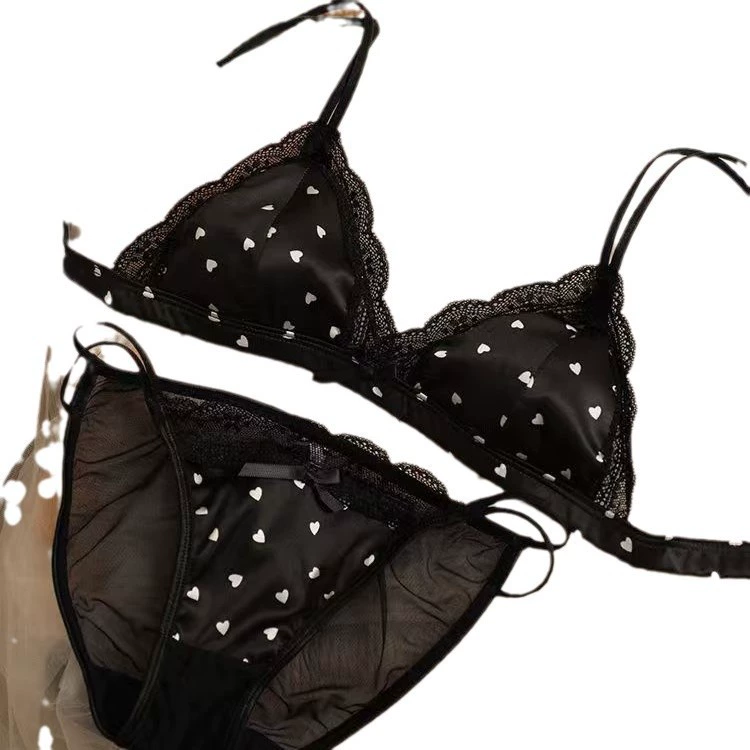 Sexy lace supporting bra top, set, underwear
