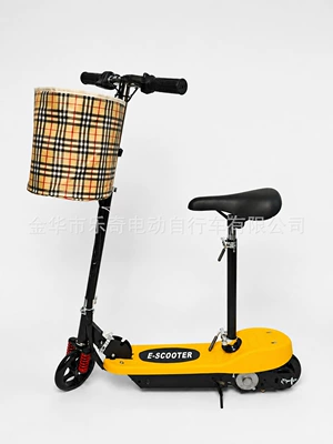 vehicle, children's scooter, portable – Qatlanan elektrik skuterlər - yellow