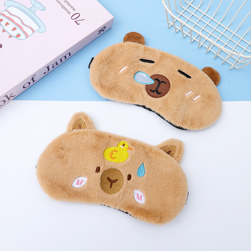 カピバラカピバラ漫画アイマスク、遮光、非圧迫、夏の売れ筋かわいい睡眠温湿布アイマスク卸売|undefined