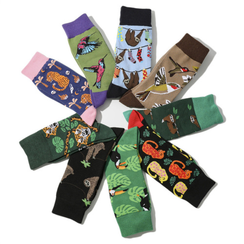 Female animal cartoon mid-tube men's bird monkey animation wholesale socks women's trendy men's foreign trade ins manufacturer socks