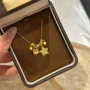 小红星星猫咪吊坠锁骨链