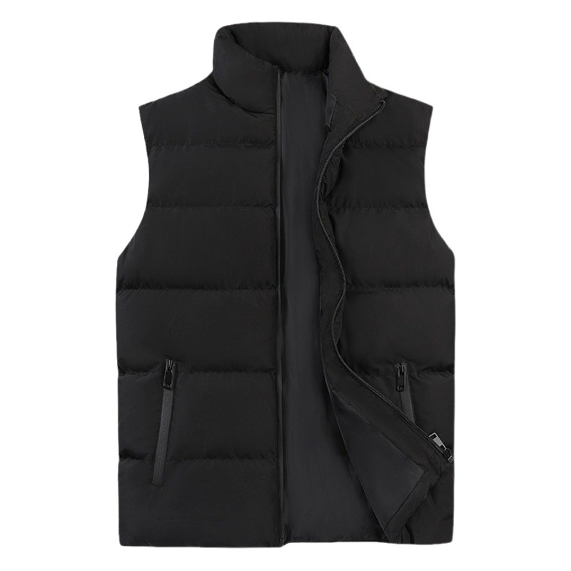Vest Men's Autumn and Winter New down Cotton Vest Men's Casual Loose Plus Fat Large Size Vest Jacket for Men