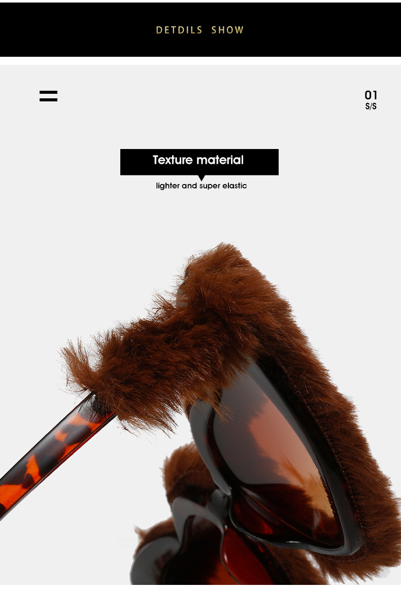 2022 summer new plush sunglasses European and American style love gradient pink glasses funny heart sunglasses_voghion.com