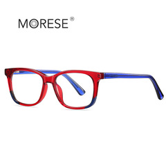 New Anti-blue light youth computer glasses with color-blocked lenses, small square frame, model 20206, suitable for children in Europe and America for glasses prescription.