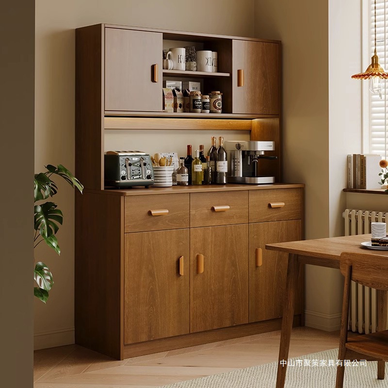 Solid Wood Sideboard 2025 New Home Living Room Storage Cabinet Simple Modern Tea Cabinet Kitchen Storage Storage Cabinet