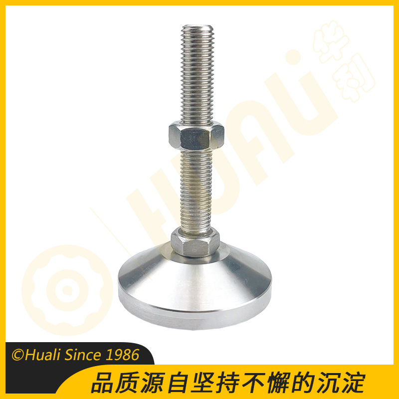 华利不锈钢调节支撑脚 机械机床设备固定水平位调节地脚杯现货