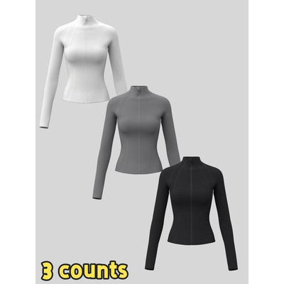 2025 new pattern Cross border On behalf of Ladies Solid zipper coat Sports thumb have more cash than can be accounted for