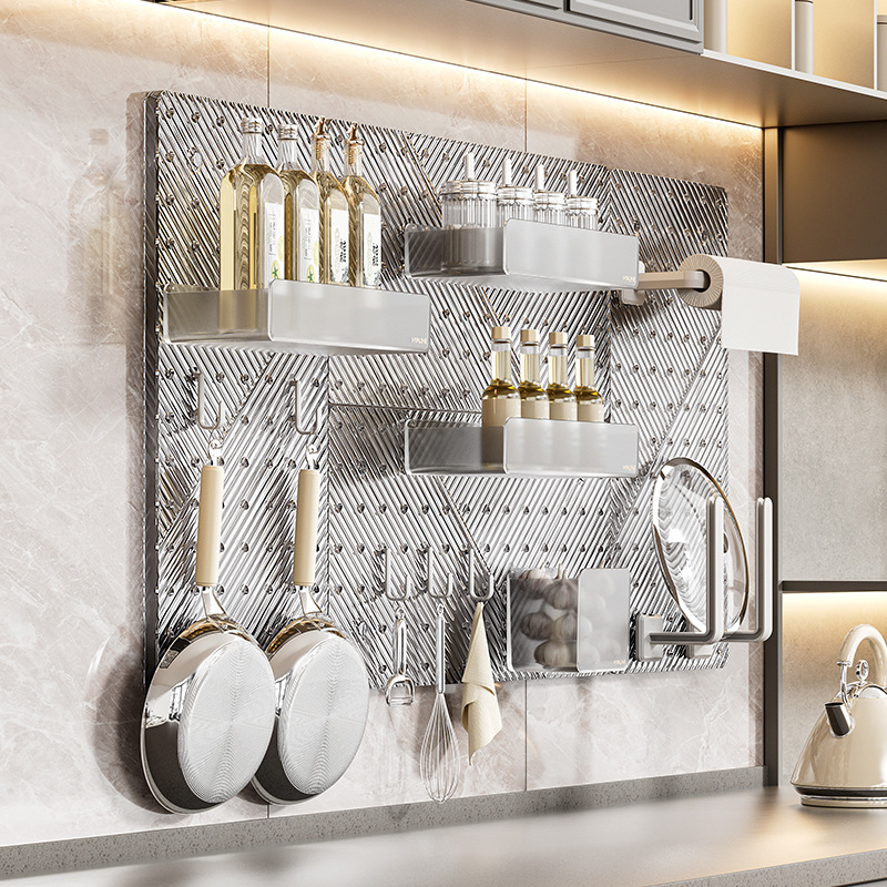 [Liangshe Original] Kitchen Shelf Household Toilet Combination Non-perforated Wall Hole Board Accessories Storage