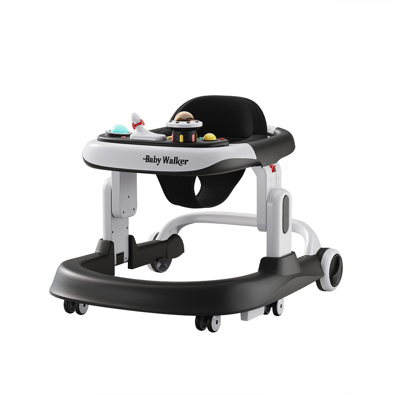 Caminillo de bebé multifuncional caminante plegable ajustable anti-o pierna anti-rollback