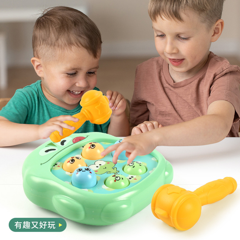 Exportación de juguetes de hámster grandes, bebés, niños, percusión, roedores, dibujos animados, percusión, martillos, consolas de juegos para padres e hijos