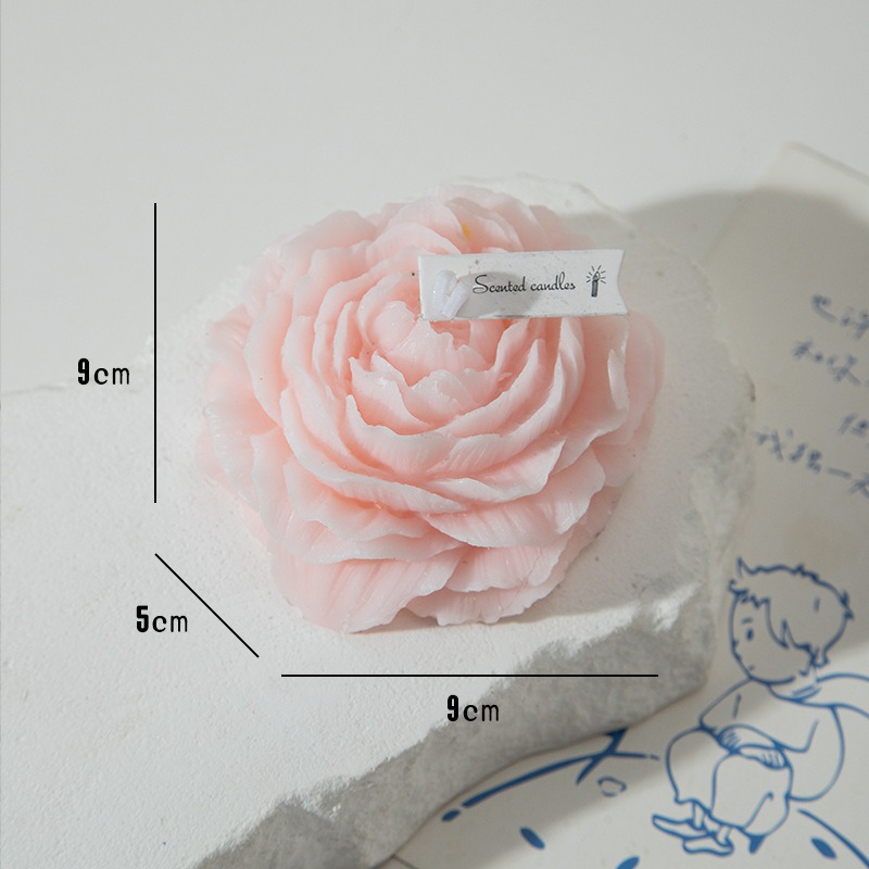 Velas con forma de peonía al por mayor transfronterizas, productos terminados, recuerdos, regalos, adornos, velas de flores para el Día de la Madre y cumpleaños