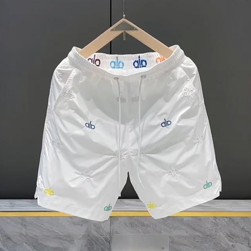 トレンディなブランドショーツメンズ夏の新しいファッションデザイン刺繍文字クォーターパンツ若者速乾性通気性ビーチパンツ|undefined