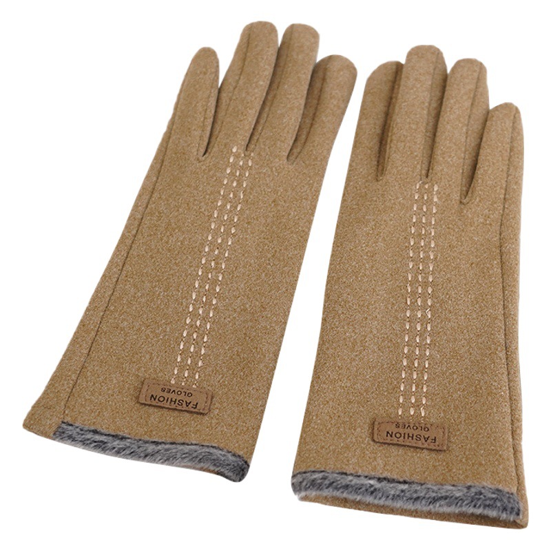 Nuevos guantes de las mujeres de invierno guantes cálidos de terciopelo de las mujeres guantes de vellón forrado de montar estilo coreano lindo de conducción a prueba de frío pantalla táctil