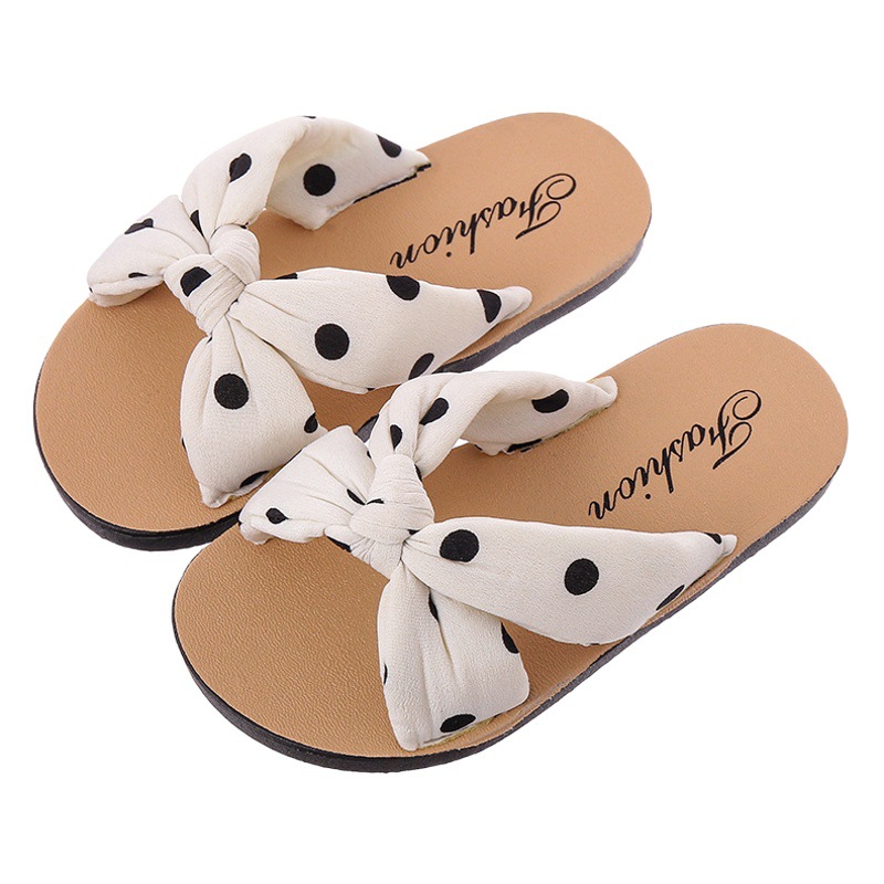 Sandalias de las muchachas del estilo bohemio niños zapatillas esponja cómodo suave casual interior y al aire libre Sandalias de tela impresa