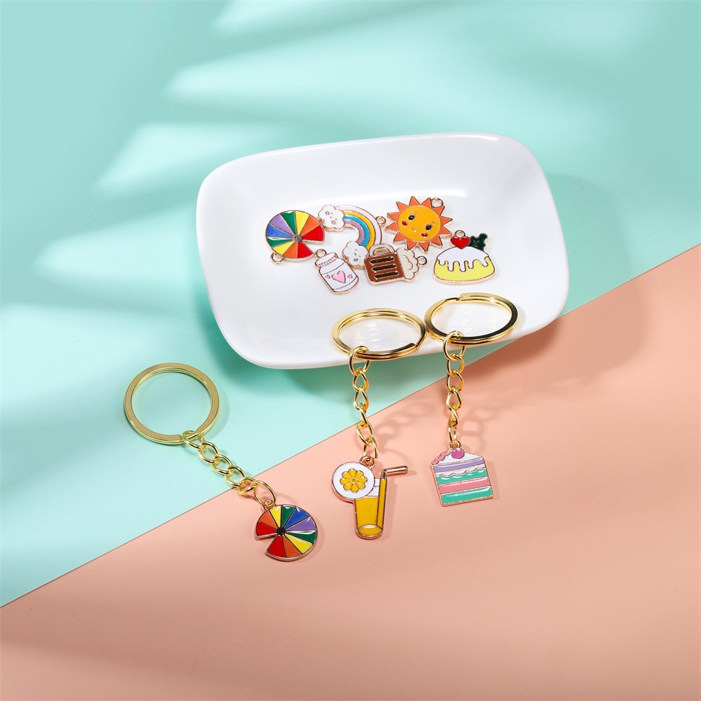 1 Piece Simple Style Clouds Rainbow Windmill Zinc Alloy Enamel Jewelry Accessories display picture 10