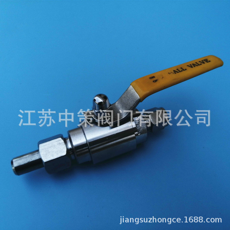 Q21F不锈钢气源球阀 304/316一头焊接管一头快插球阀6 8 10 12 14