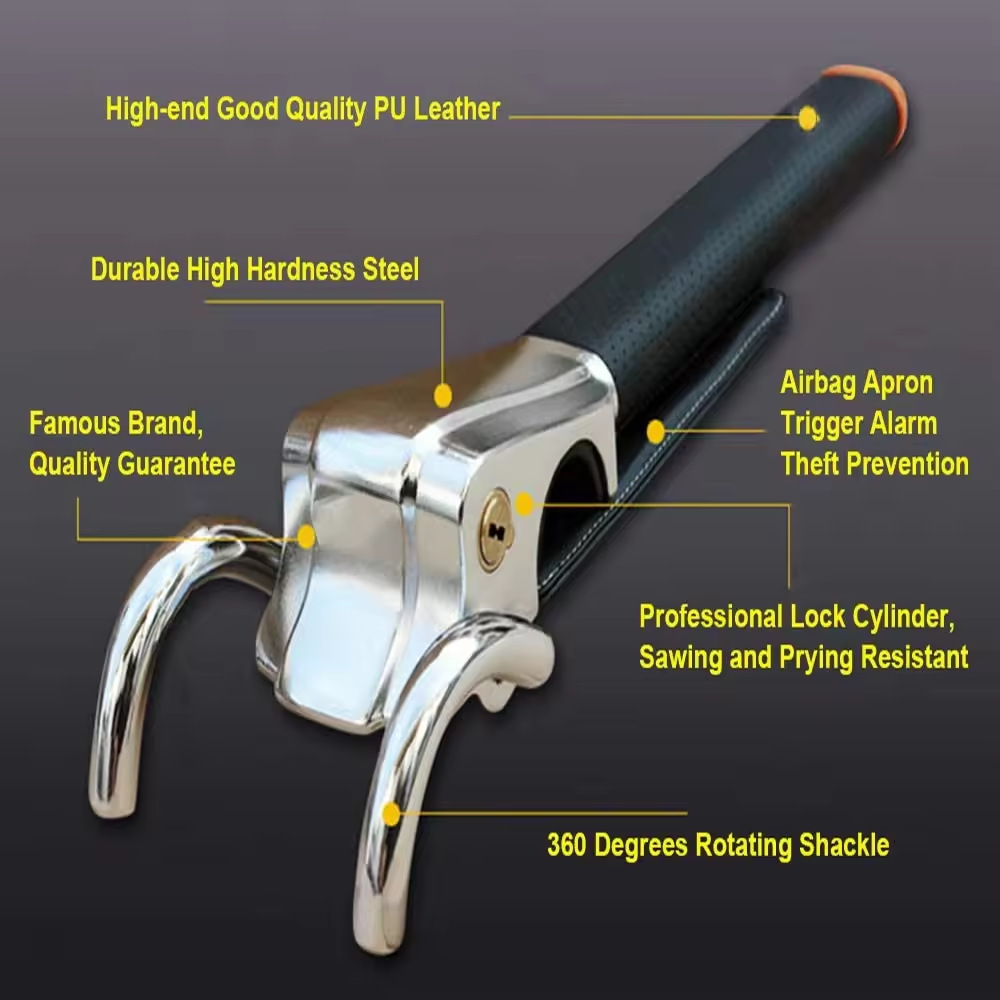 Cross-border foreign trade in stock wholesale car universal multi-function car steering wheel lock front anti-theft lock