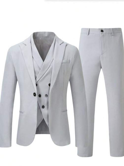 2026 trajes de hombre europeos y estadounidenses transfronterizos tres piezas ligeros de negocios cena chaleco de boda hombre Amazon