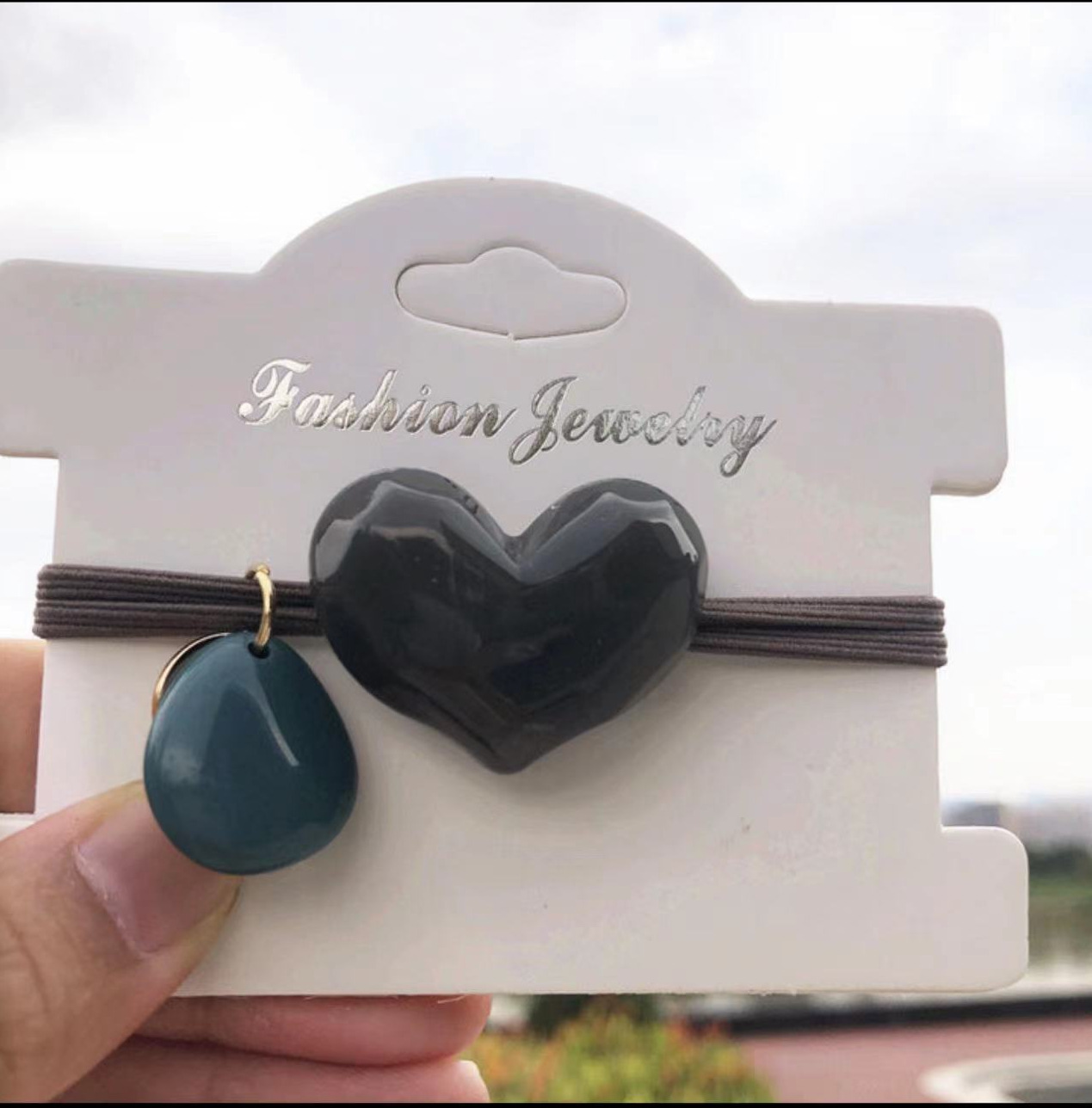 Elástico joyas de cabello de moda con frijoles frescos M anillo de cereza cuerda de cabello al por mayor de la banda de goma cabeza de 100 bolas de cabello rojo una variedad de alta elástica