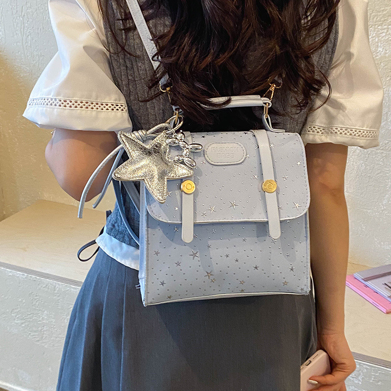 Star wave point mochila de damas simple 2026 nueva moda de viaje de gran capacidad mochila de hombro para mujeres