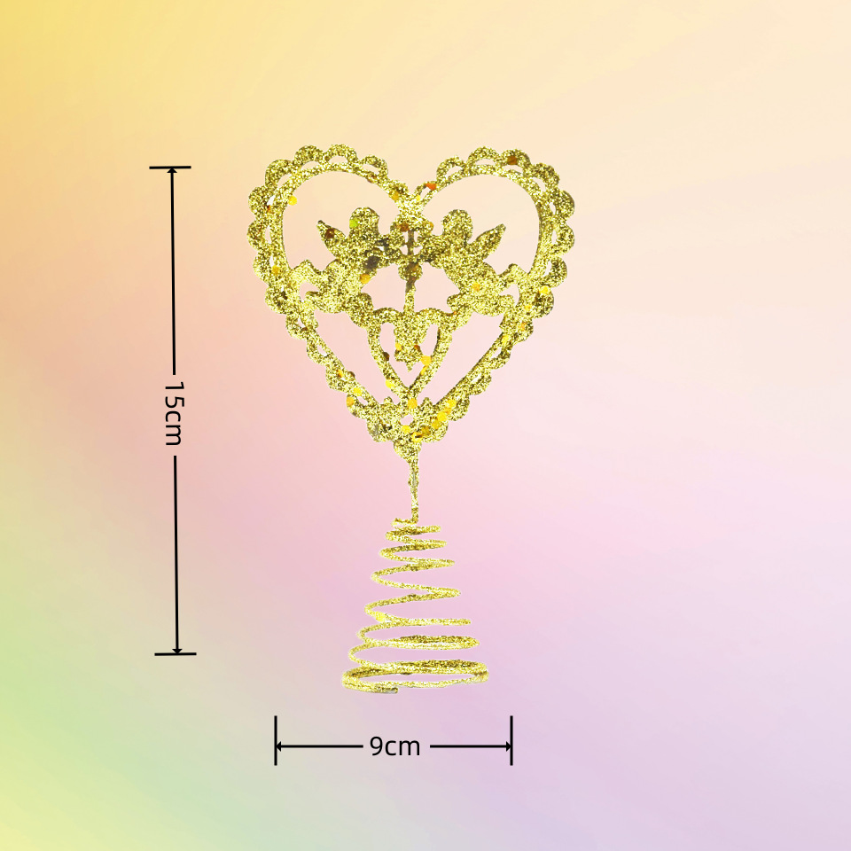 Nuevo vestido de la estrella de cinco puntas de hierro amor Ángel Árbol de Navidad al por mayor transfronterizo estrella superior decoración estrella de cinco puntas