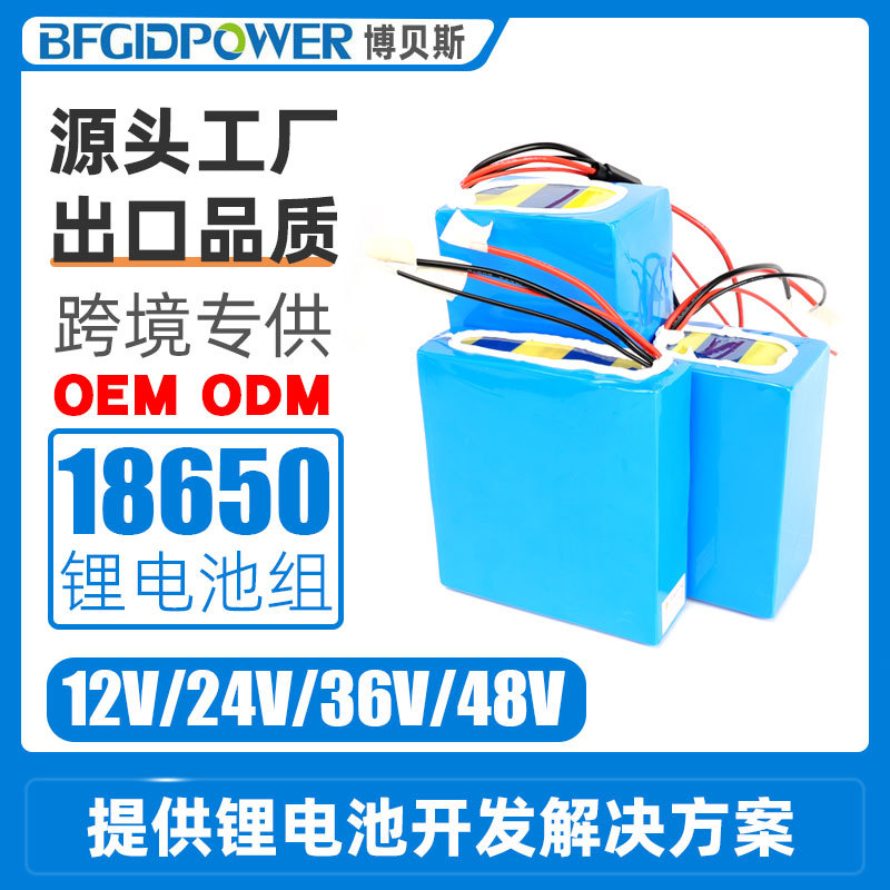 Factory Direct Sales 24V36/48V Simple Lithium Battery for Two-Wheeled Electric Vehicles and Scooters, Rechargeable Lithium-Ion Battery