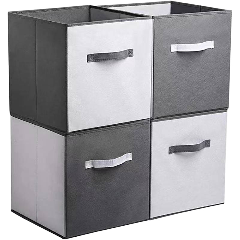 Caja de almacenamiento de ropa de tela para el hogar caja de almacenamiento de cajón plegable caja de almacenamiento de oficina en el hogar transfronteriza Venta caliente