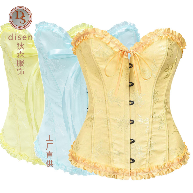 Nuevo encaje multicolor europeo y americano se reúnen sujetadores de pecho corset cortés abdominal plástico chaqueta