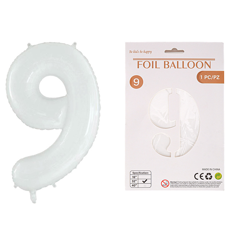 Globo de película de aluminio digital de 32 pulgadas, tarjeta de papel, tapa dura, paquete individual, cuerpo delgado, fiesta digital, globo decorativo flotante