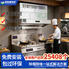 厨房油烟净化一体机 饭店餐厅学校食堂净化油烟机 商用油烟净化器