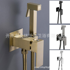 HIDEEP Bathroom Handheld Shower Cleanse Single Cold Women's Wash Unit Pressure Spray Nozzle Set HI09 Brushed Gold