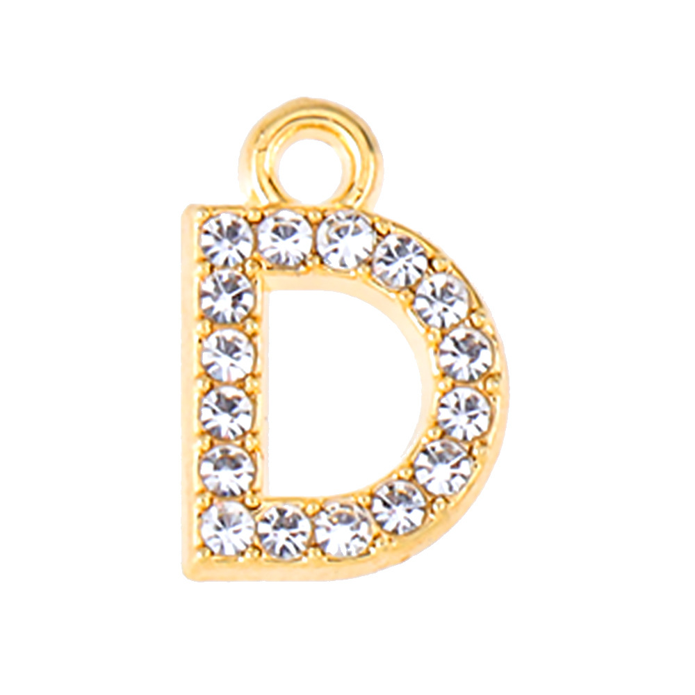 53g Weight Pendant Jewelry Making Type 13mm Jewelry Making Size Artificial Diamond Inlay Material DIY Jewelry Accessories Classification 50 PCS/Package Quantity Alloy Material Letter Pattern Plating Design Elegant, Simple Style, Streetwear Style 50 PCS/Package 13mm Alloy Artificial Diamond Letter Pendant 10