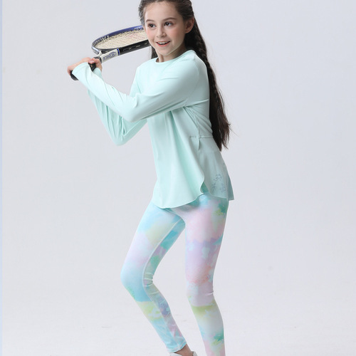 Children's Yoga Set for Cross-border Trade, Running, Sports, Printed Pants, Fitness Clothes, Dance, Quick-drying and Breathable