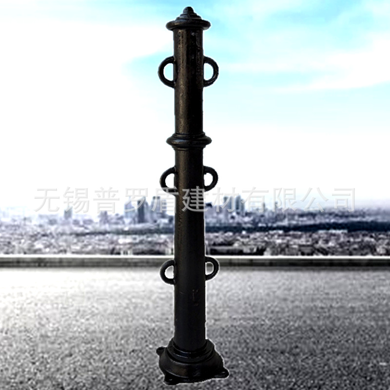 铸铁立柱防护栏杆止车柱河道安全铁链柱阻车桩路障柱铸铁罗马立柱