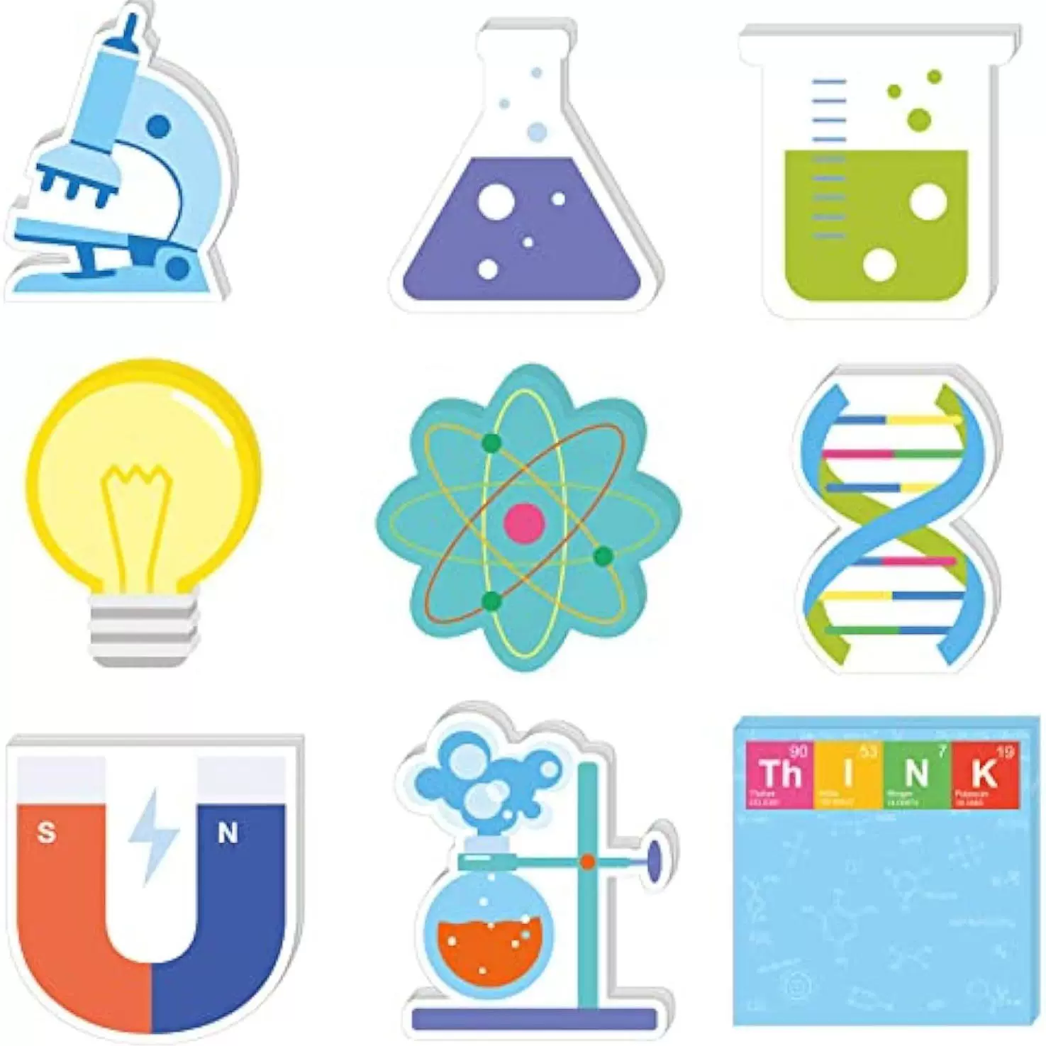 跨境趣味科学系列便利贴套装便签本记事本N次贴办公学校用品
