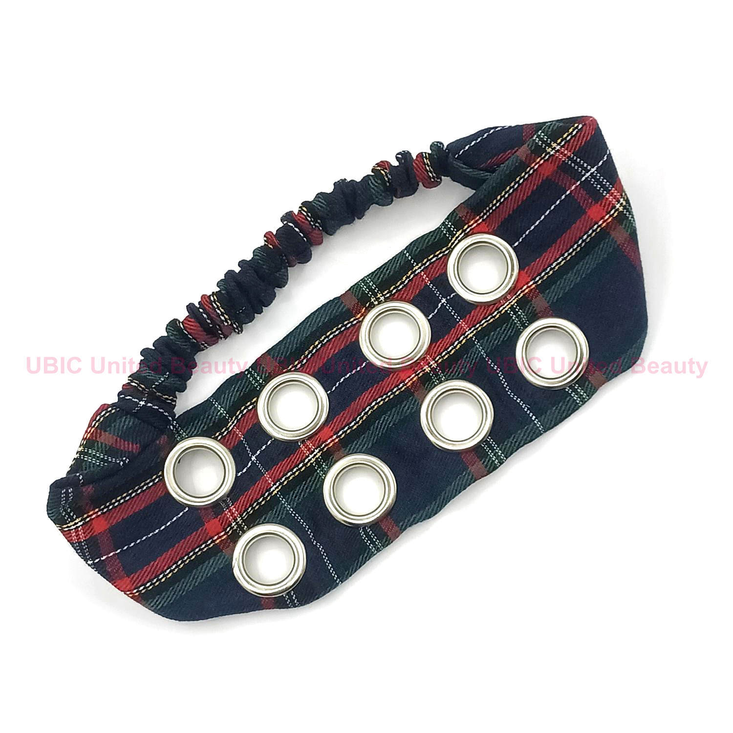 HW250602-37.5+6x9cm苏格兰布8气眼头带-I