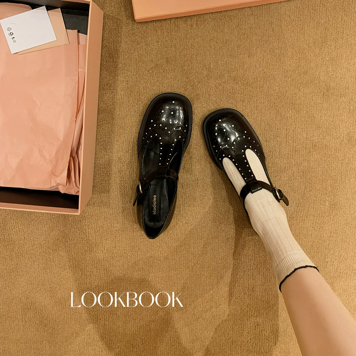 Коровья кожа версия ~ Виноградная мама та же Буллок резные туфли Мэри Джейн