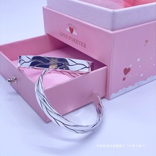 抖音直播情侣款开口手镯白纯银复古时尚爱交织手工编织麻花手环