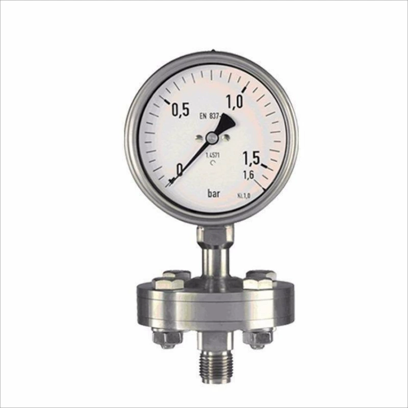 Поставка высокотемпературного, устойчивого к коррозии, взрывозащищенного манометра из нержавеющей стали YTN-100B/YBF хорошего качества, прочного и долговечного.