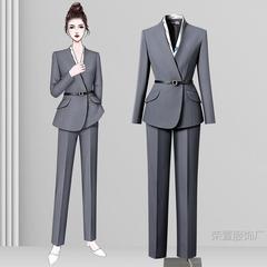 高端医美职业套装女春秋西装制服物业前台接待工装案场客服工作服