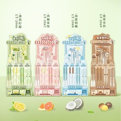 Lopet楽派新品ミントグレープフルーツ海塩ラテアロマ中性ペンソフトグリップ滑らか速乾学生0.5黒