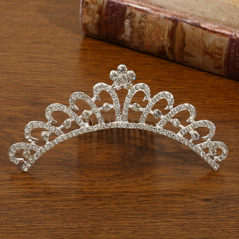 Детская металлическая тиара princess, блестящие стразовые ободки для волос, подарок на день рождения, несколько стилей