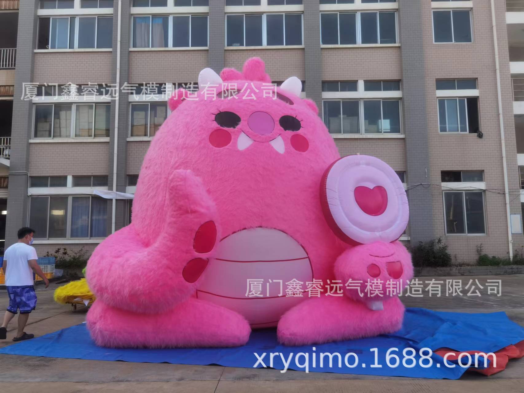 充气长毛绒卡通 商场户外充气装饰 美陈气模