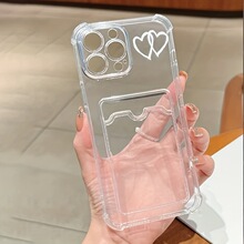 可放照片爱心卡包苹果15手机壳iphone14promax硅胶13/12/11防摔xr