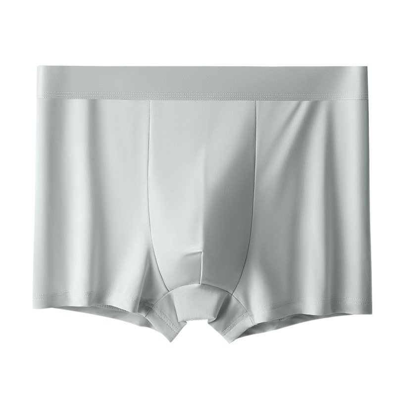 Ropa interior personalizada para hombres calzoncillos bóxer sin costuras de seda de hielo al por mayor, antibacteriano y transpirable, pantalones de cuatro esquinas delgados y cómodos de verano